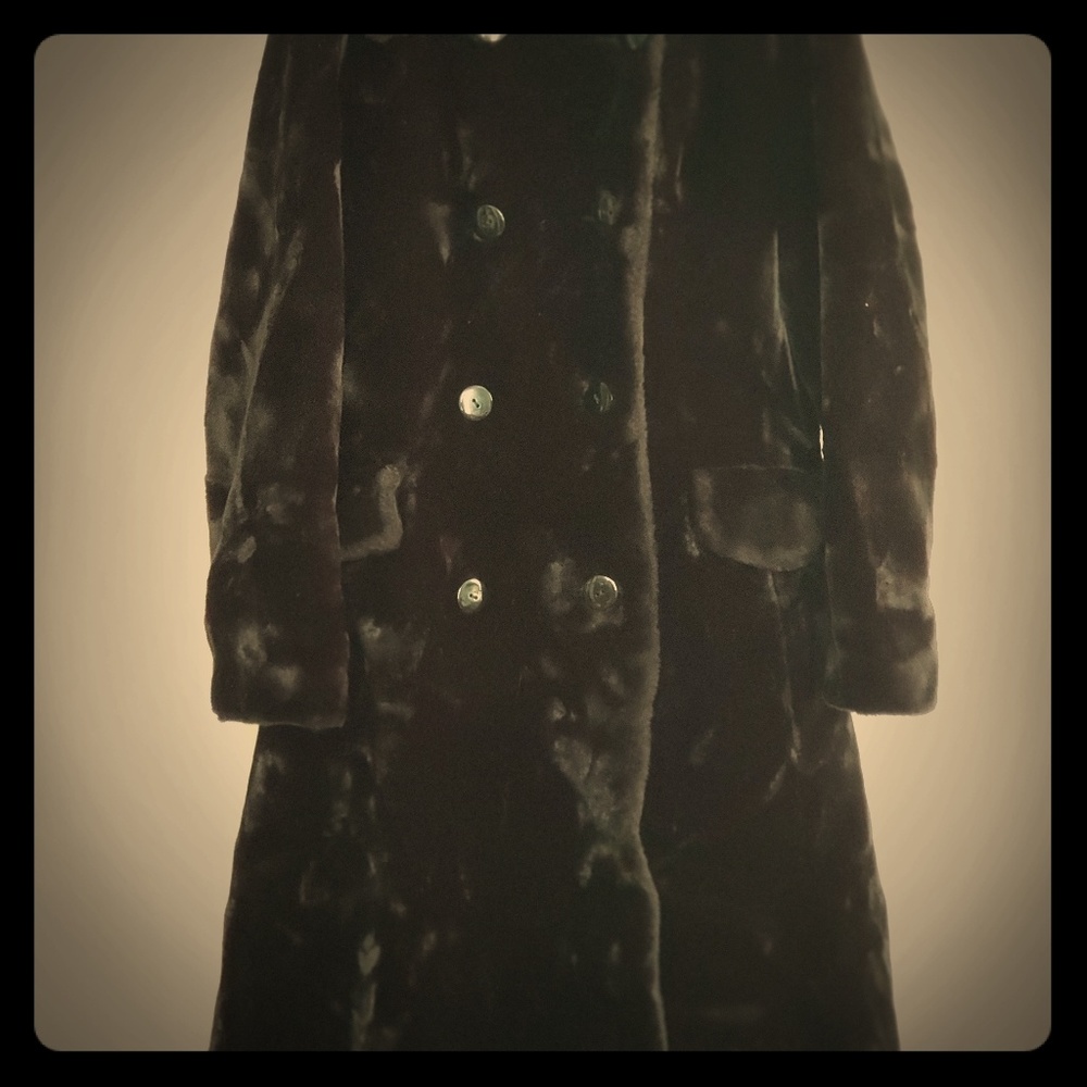 Vintage Black faux fur Woman's coat